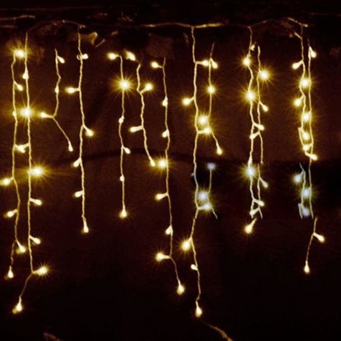 Lampu Natal tirai